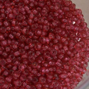 Seed Beads Translucent Rose; this rose color is a darker rose: 10/0 and 12 ounces