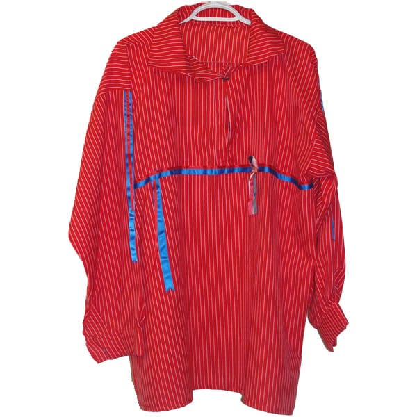 Ribbon Shirt Red Striped