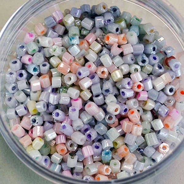 Tube Beads Pastel Mix