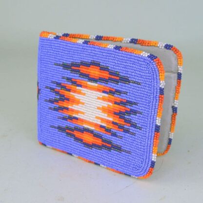 Vintage Beaded Blue Wallet