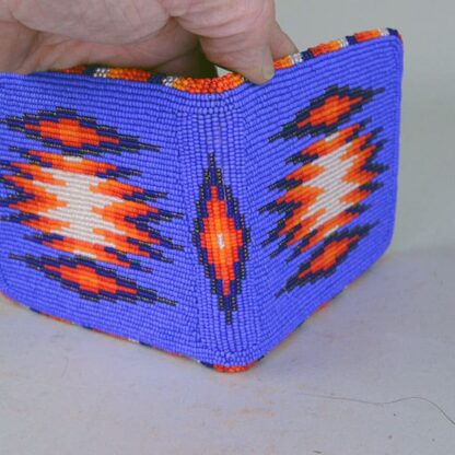 Vintage Beaded Blue Wallet