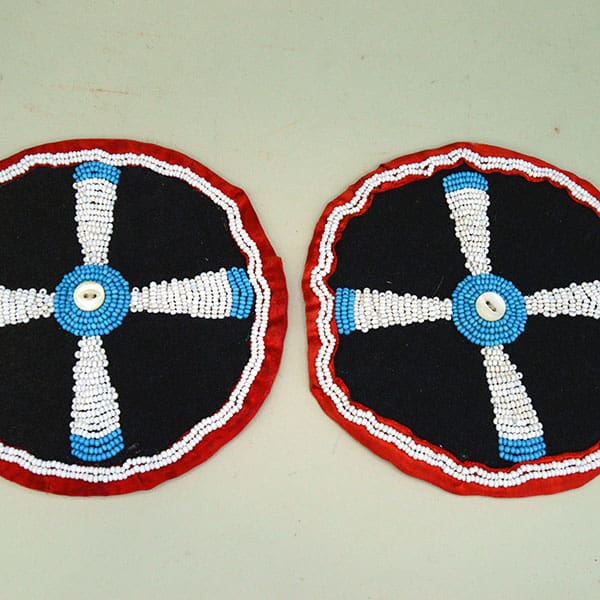 Beaded Rosettes Pair