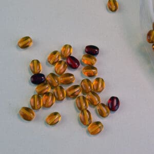 Glass Oval Beads, 13 oz