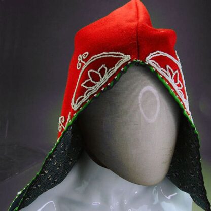 Hood Beaded Black & Red front