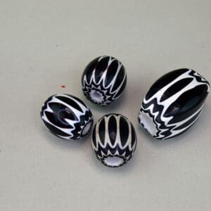 Chevron Black & White Beads