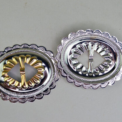 Conchos Oval Two Toned front & back