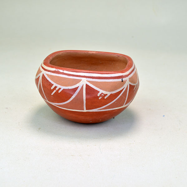 Pottery Redware Square Pot