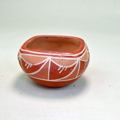 Pottery Redware Square Pot