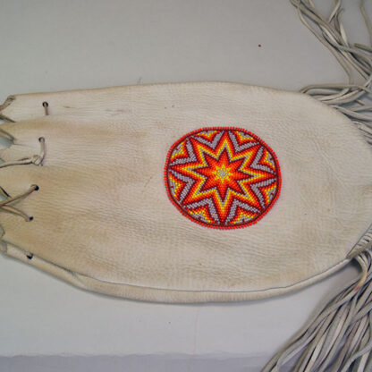 Bag Deerskin Beaded Rosette