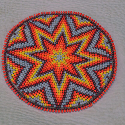 Bag Deerskin Beaded Rosette