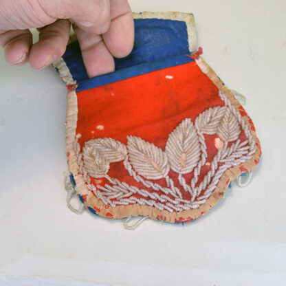 Antique Beaded Bag Red