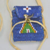 Neck Bag Beaded Blue