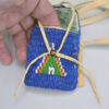 Neck Bag Beaded Blue
