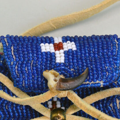 Neck Bag Beaded Blue