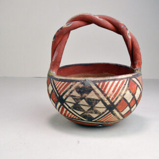 Pottery Bowl Braided Handle