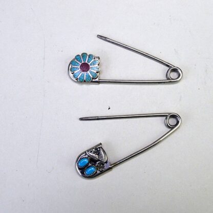 Add these Vintage Keyring Diaper Pin Set to your collection or give as Gifts. These measure 3" long x .75" wide. One of a Kind.