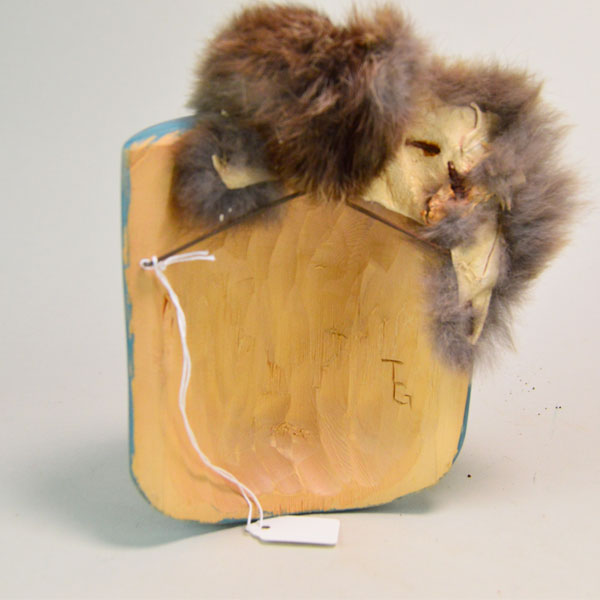 Don’t miss out on this unique set of two traditional-style maskettes in the Northwest Coast tradition. Bear: 7.5" tall, Eagle: 8" tall. one of a Kind.