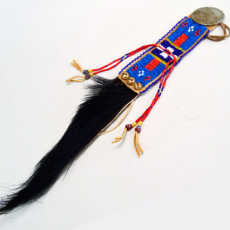 Add this One of a Kind Wapegnaki Hair Ornament- Bear Fur to your collection! The measurements are 22" long x 2.5" wide. One of a Kind.