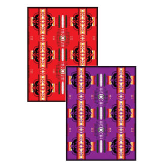 Blanket Fleece Small in Red and Purple