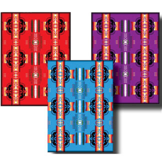 Blanket Fleece Small in Red Blue and Purple