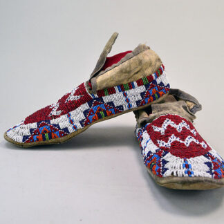 These fully beaded Antique Moccasins- Northern Plains Style are in good condition and ready to add to your collection!  One of a Kind.