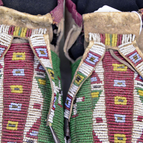Northern Plains Beaded Moccasins – Split Tongue