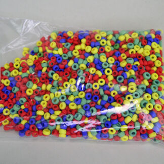 French artisans crafted this Mini Crow Bead Lot . these are a matte Finish, frosted . Yellow, Green, Red, and Blue. approximately 21 oz. one of a Kind.