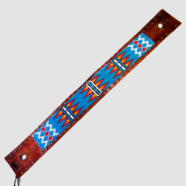 Add this vintage handcrafted Belt- Beaded Blue with geometric design to your collection. belt measures 36.5 inches long and 4 inches wide. one of a kind