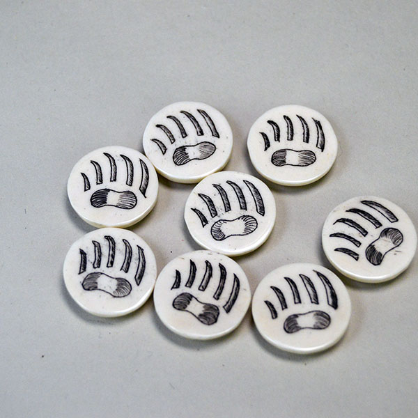 Bone Buttons- Bear Claw