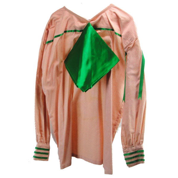 Ribbon Shirt - Coral and Green Ribbon Shirt - Coral and Green