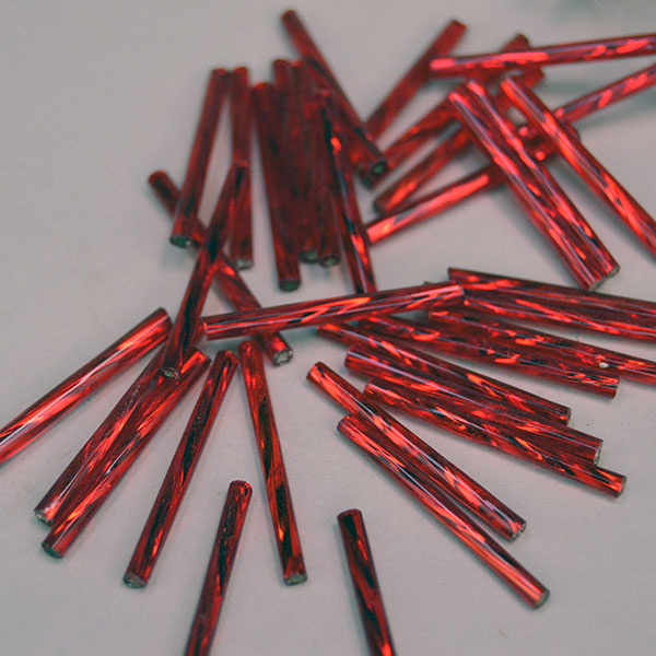 Bugle Beads- Red Lined