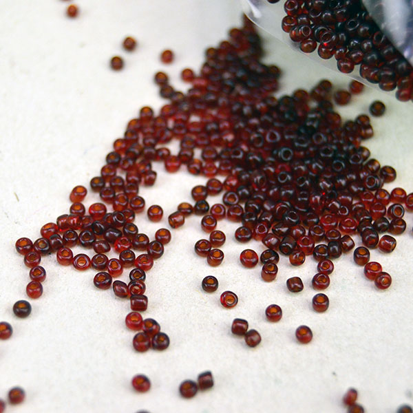 Seed Beads- Trans Dark Red