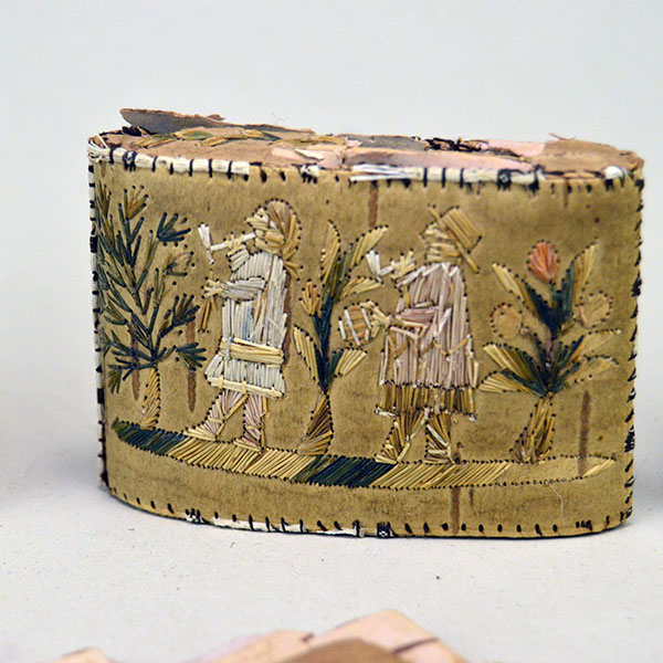Birchbark Fragments Moosehair Embroidered side detail