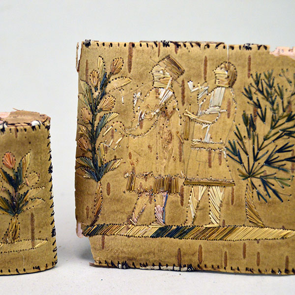 Birchbark Fragments Moosehair Embroidered side detail