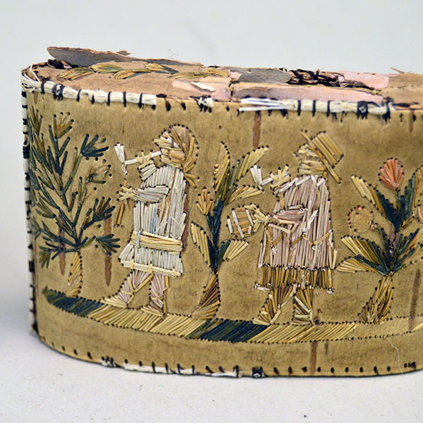 Birchbark Fragments Moosehair Embroidered side detail