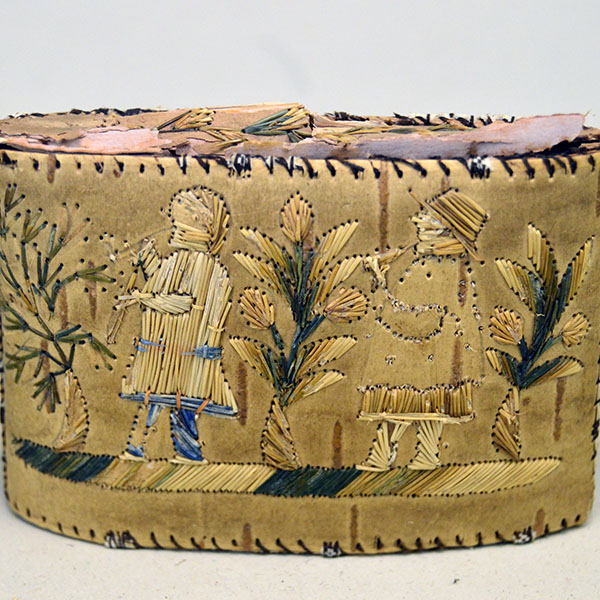 Birchbark Fragments Moosehair Embroidered side detail
