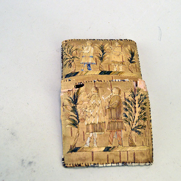 Birchbark Fragments Moosehair Embroidered side detail pieces put together