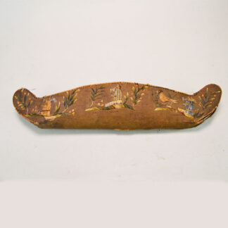 Canoe Model Birchbark with moosehair embroidery