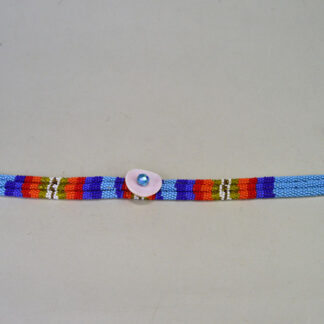 Add this three‑row Choker- Fully Beaded to your collection or wear it as part of your everyday attire. measures 15 inches long and 1 inch wide.