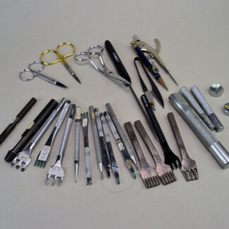 This comprehensive Tool- Leather Stamping Lot brings together quality tools designed for clean cuts, sharp impressions, and accurate layout work.