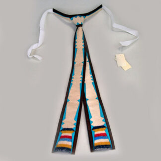 Necktie with ribbon work