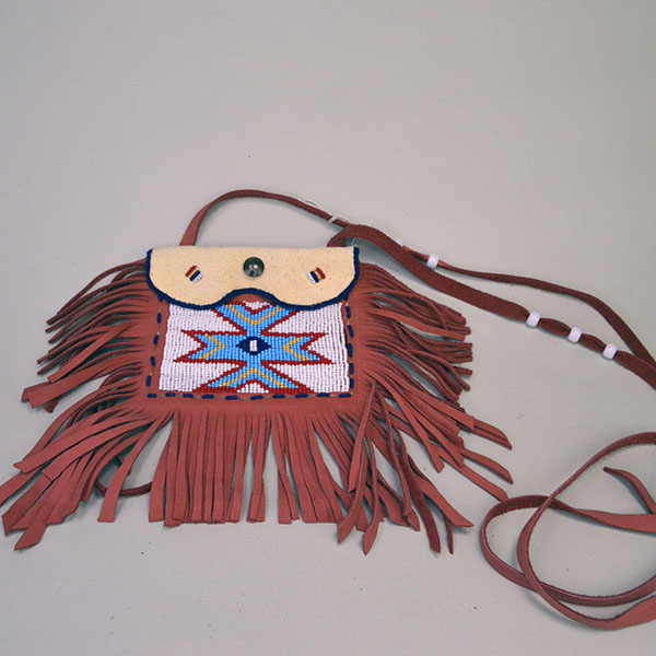 Pouch- Rust colored Deerskin Pouch- Rust colored Deerskin