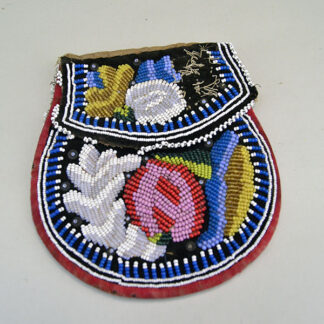 Add this Bag- Antique Iroquois Style to your collection. noticeable bead loss, the bias‑tape edging has deteriorated in areas. approx. 6.5″ long by 6″