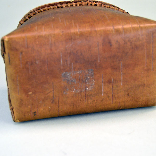 Basket- 1950's Birchbark with Lid showcases the clean, natural lines. Stands approx. 3" tall and measures approx. 5.25" in diameter. One of a Kind. the bottom