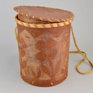 Basket- Floral Birchbark with carrying strap