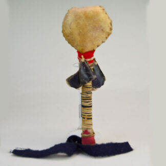 Rattle- Rawhide with deer toes and wrapped handle
