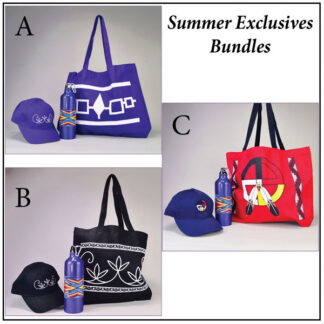 Summer Exclusives Bundle with tote bag, ball cap and beadwork water bottle