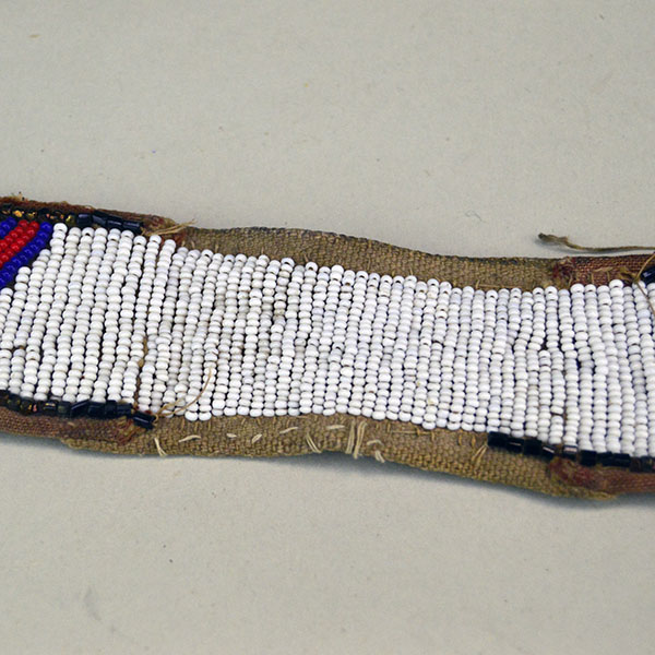 Add this antique decorative beaded necktie and collar to your collection. vibrant floral beadwork designs on both pieces. One of a Kind. where the collar was extended.