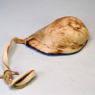 Canoe Cup Burnt out burl canoe cup with flowing contours, leather‑laced handle, and traditional fire‑hollowed craftsmanship. One of a kind.