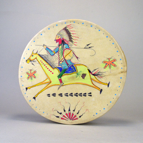 Hand Drum Native On Horse